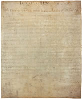 Click for a more detailed look at the original Declaration of Independence